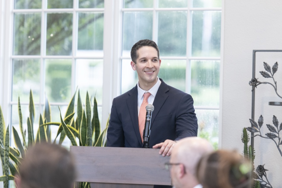 Dr. Edgar F. Del Toro speaking at a professional event